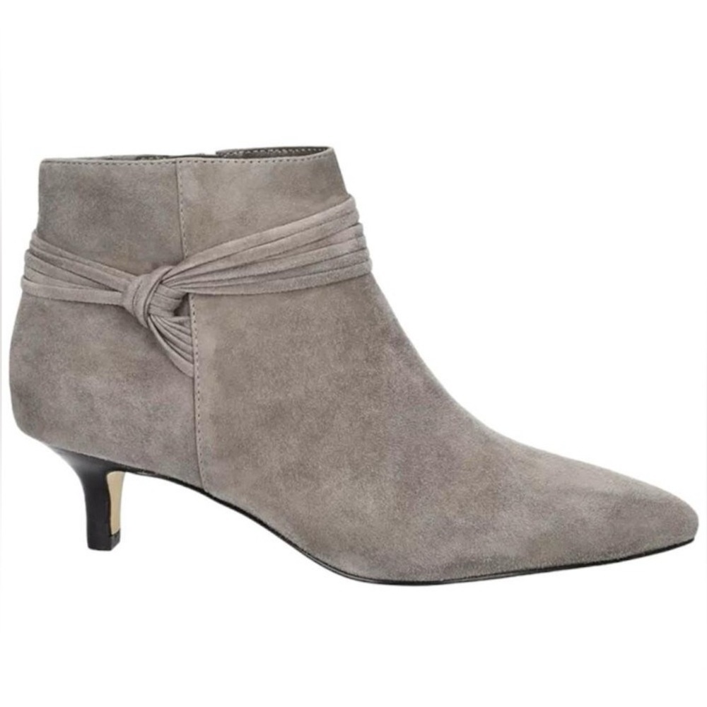 Bella Vita Women's Jani Ankle Booties Gray Suede